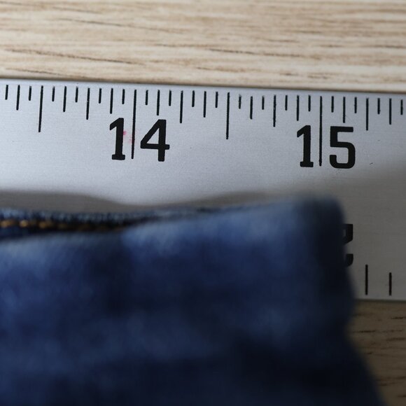 Good American Jeans Womens 14 32 Blue Good Waist Denim Distressed Whiskering - Picture 10 of 14